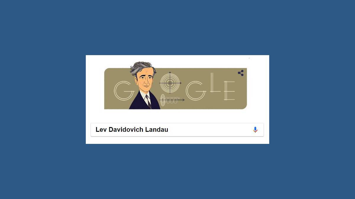 Doodle Google il y a 111 ans naissait Lev Landau