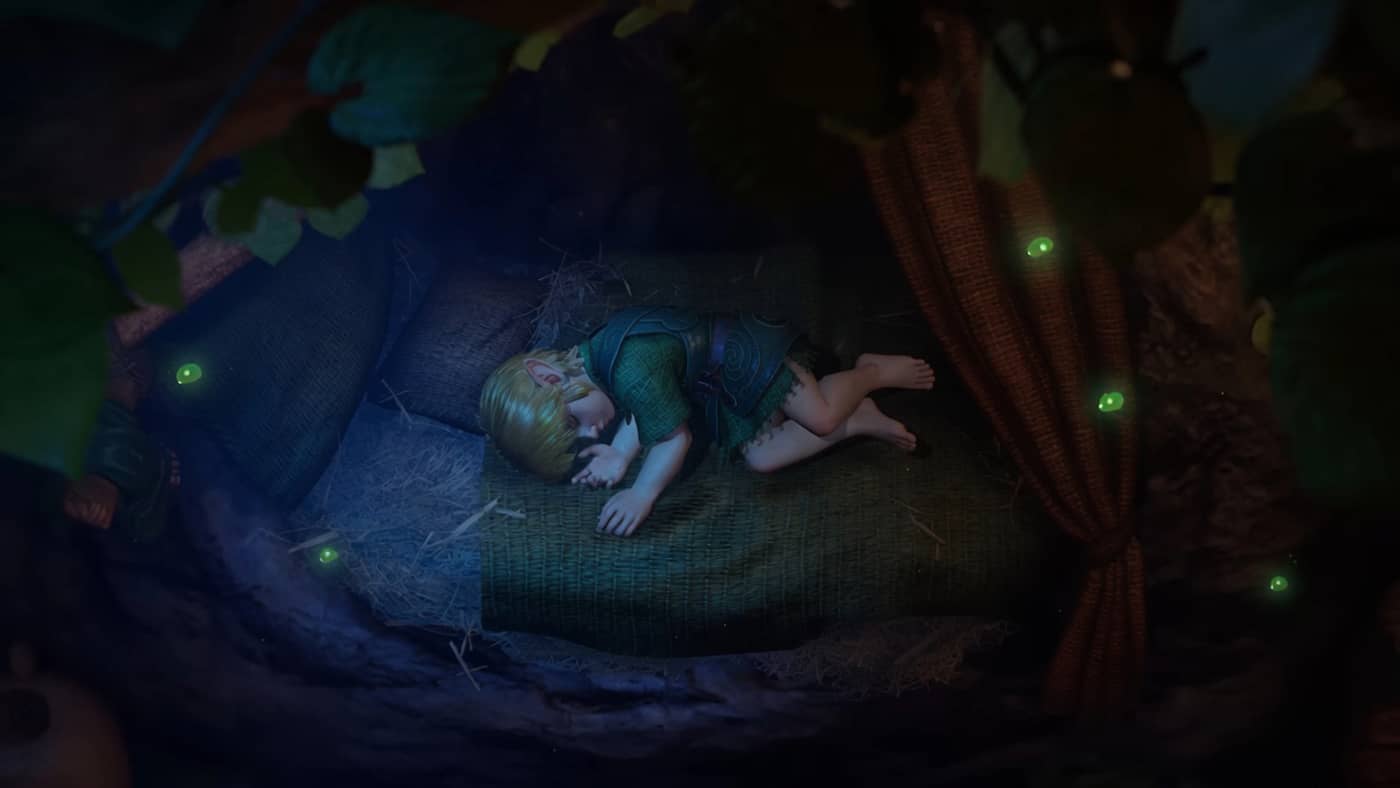 Link endormi dans la forêt Kokiri - Zelda Ocarina of Time 2026 (Crédit : Nintendo)