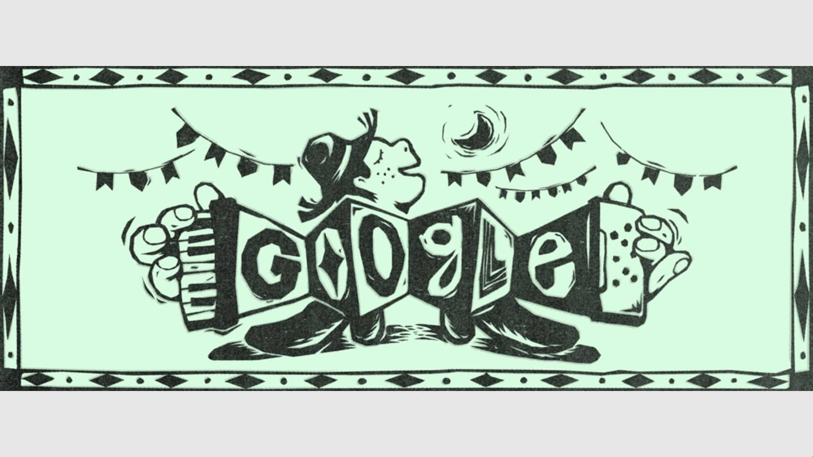 Illustration de la littérature de cordel avec un Doodle sur Google