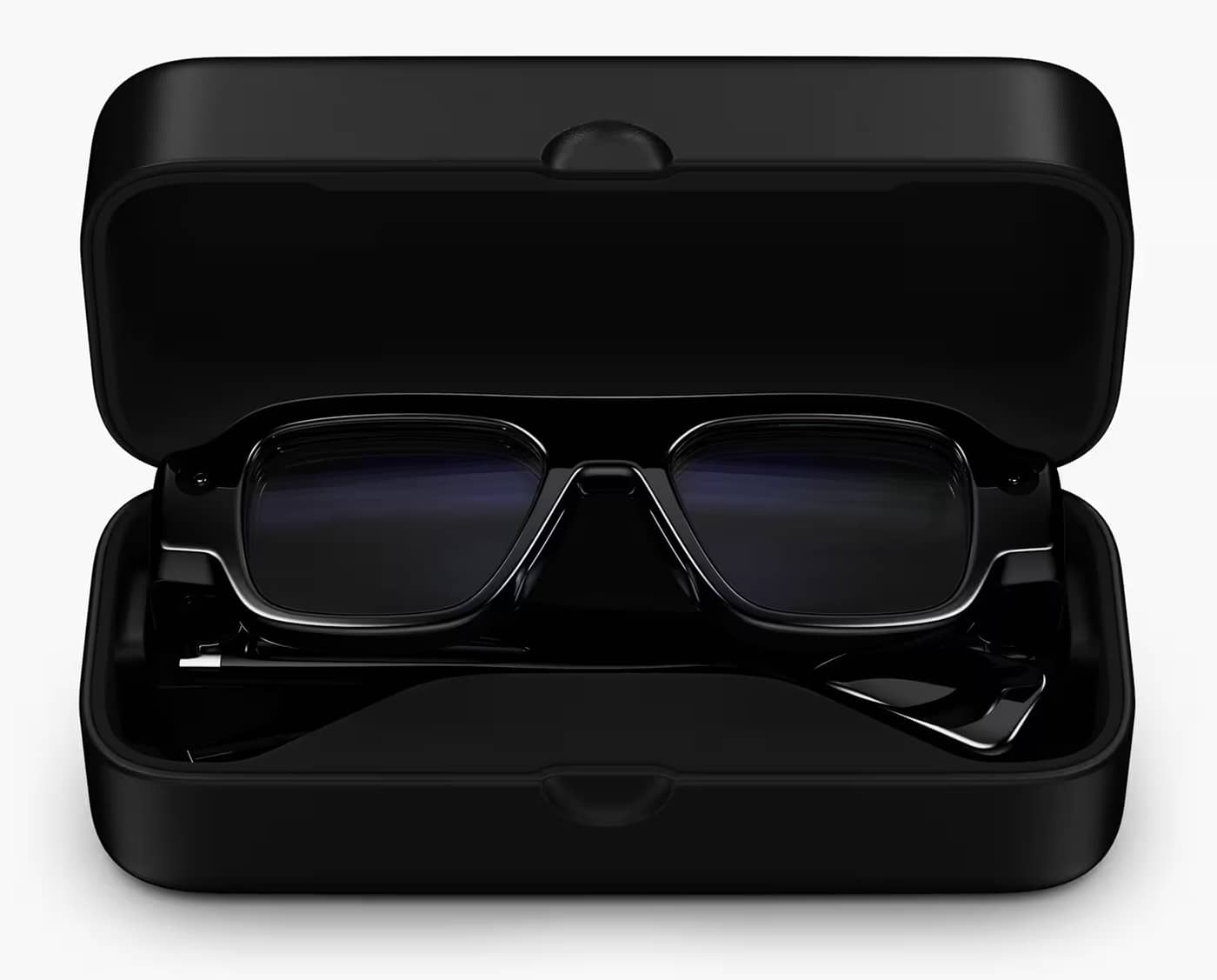 Lunettes AR de Snapchat dans leur boitier (Crédit : capture newsroom Snap)