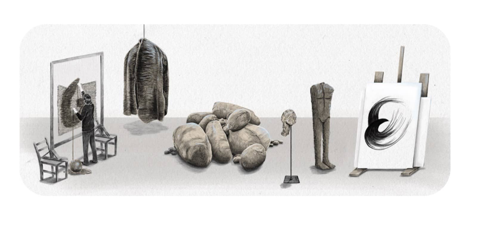 Google Doodle Magdalena Abakanowicz et l’art connu sous le nom d’Abakans