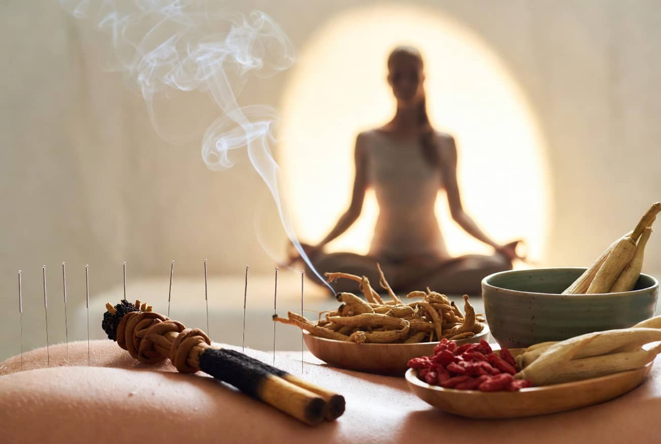 Méditation, acupuncture et médecine traditionnelle (Crédit : Alex.I)