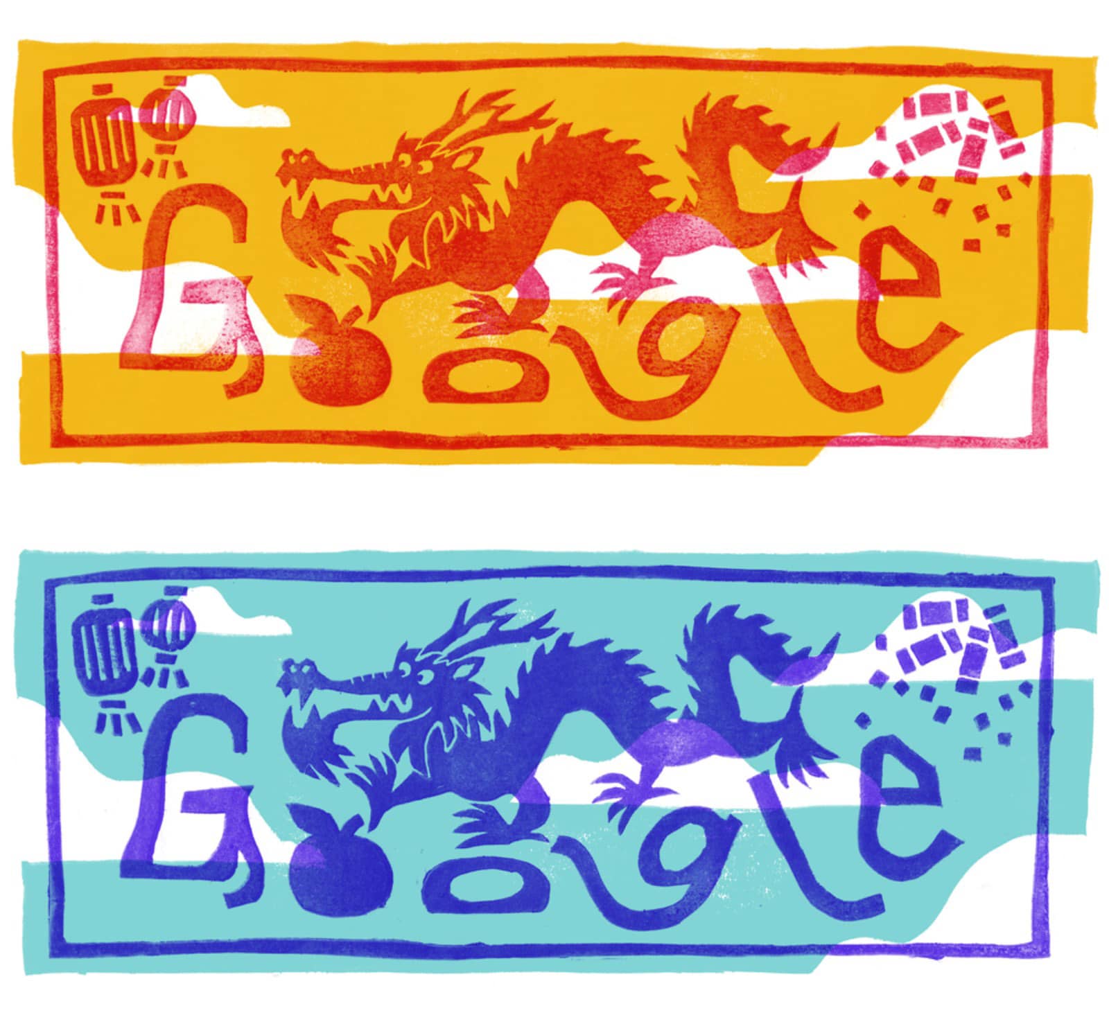 Doodle sur Google : Nouvel An lunaire 2024 et Nouvel An lunaire mondial 2024 