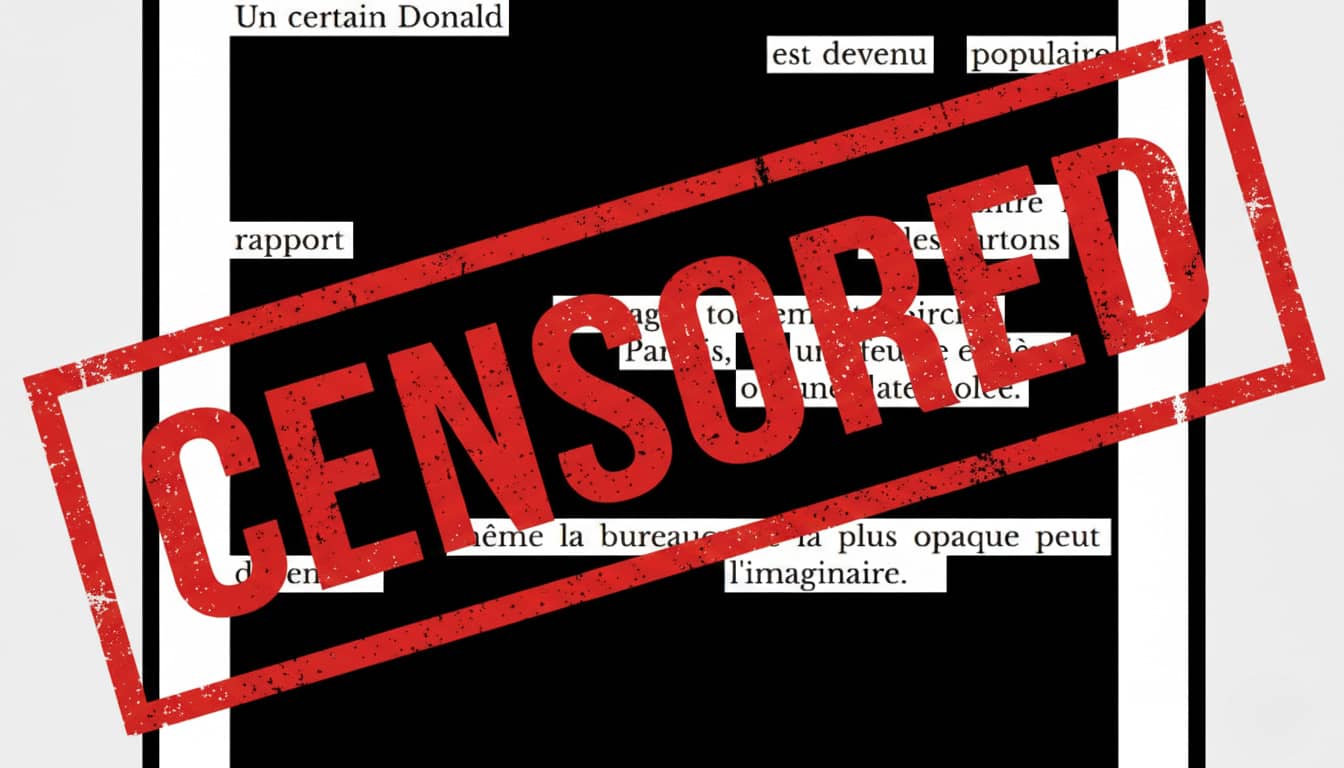 Un caviardage en règle (crédit : Blackout Poetry Maker)