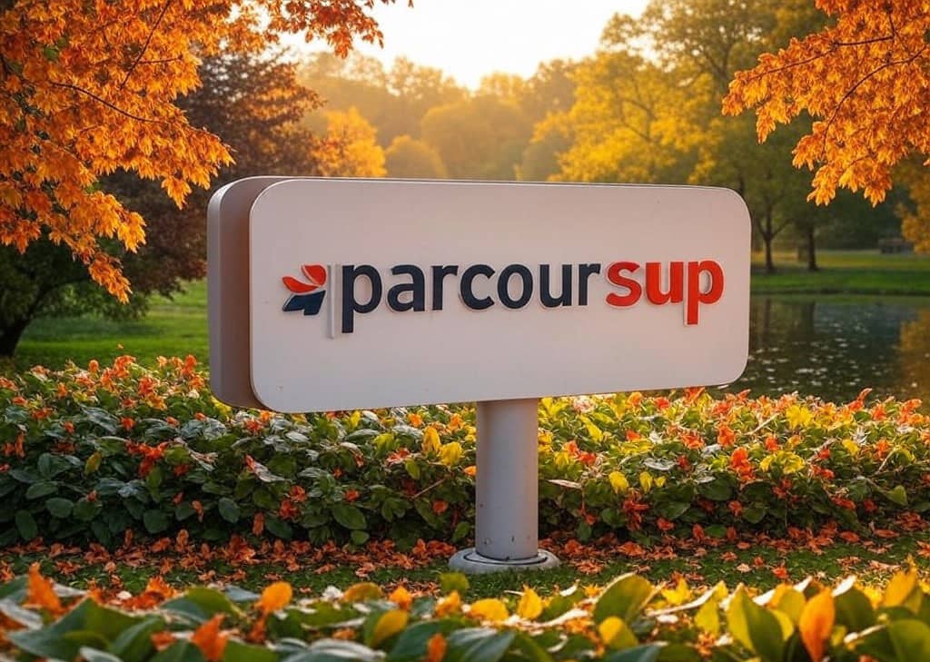 Un panneau d’orientation Parcoursup 2025 (crédit : Alex.I Grok)