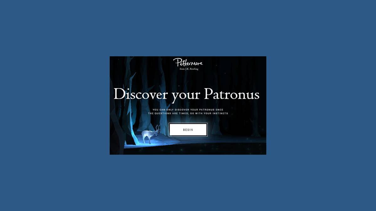 Test du Patronus sur Pottermore