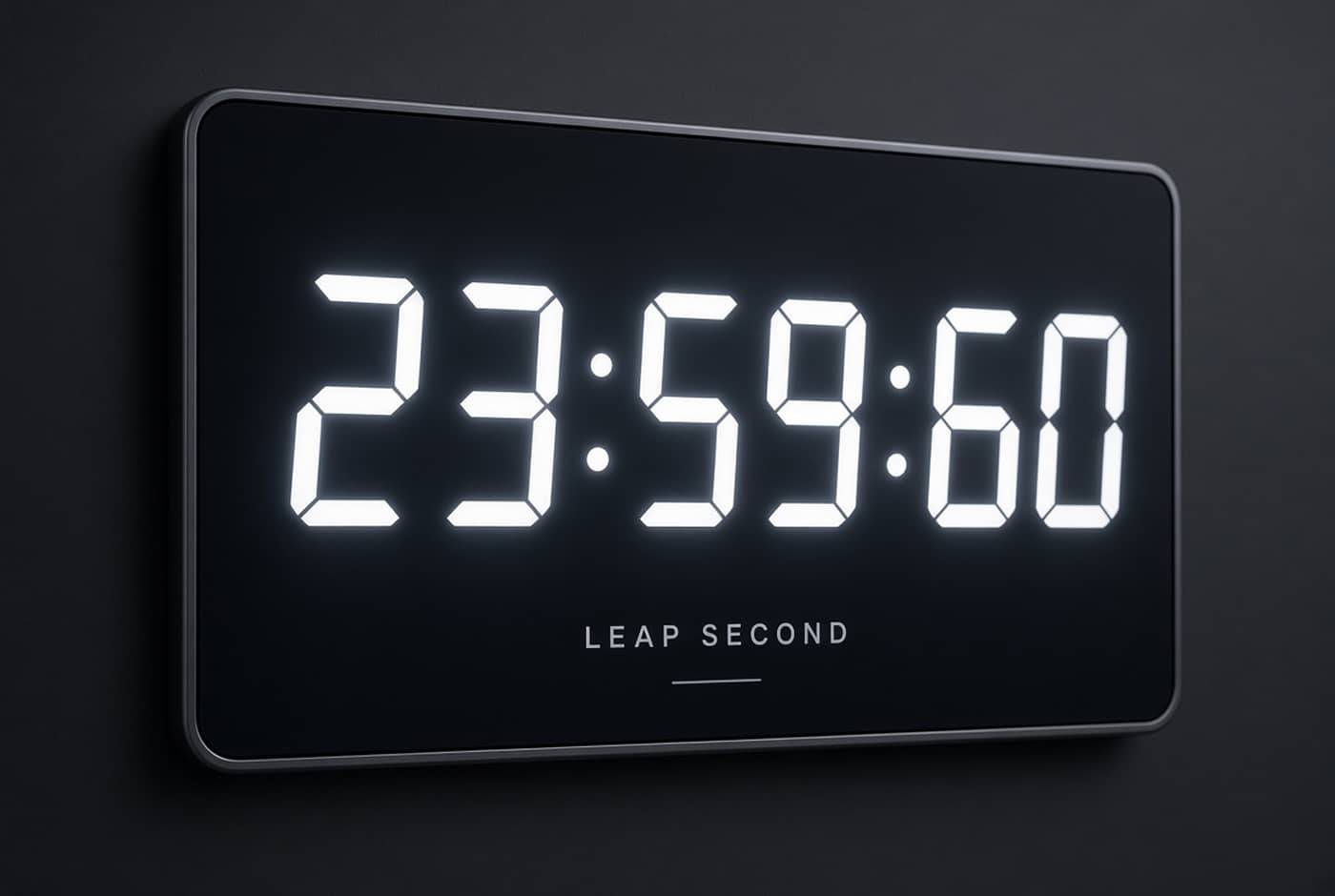 La pendule de la seconde intercalaire 23 :59 :60 (Crédit : Alex.I)