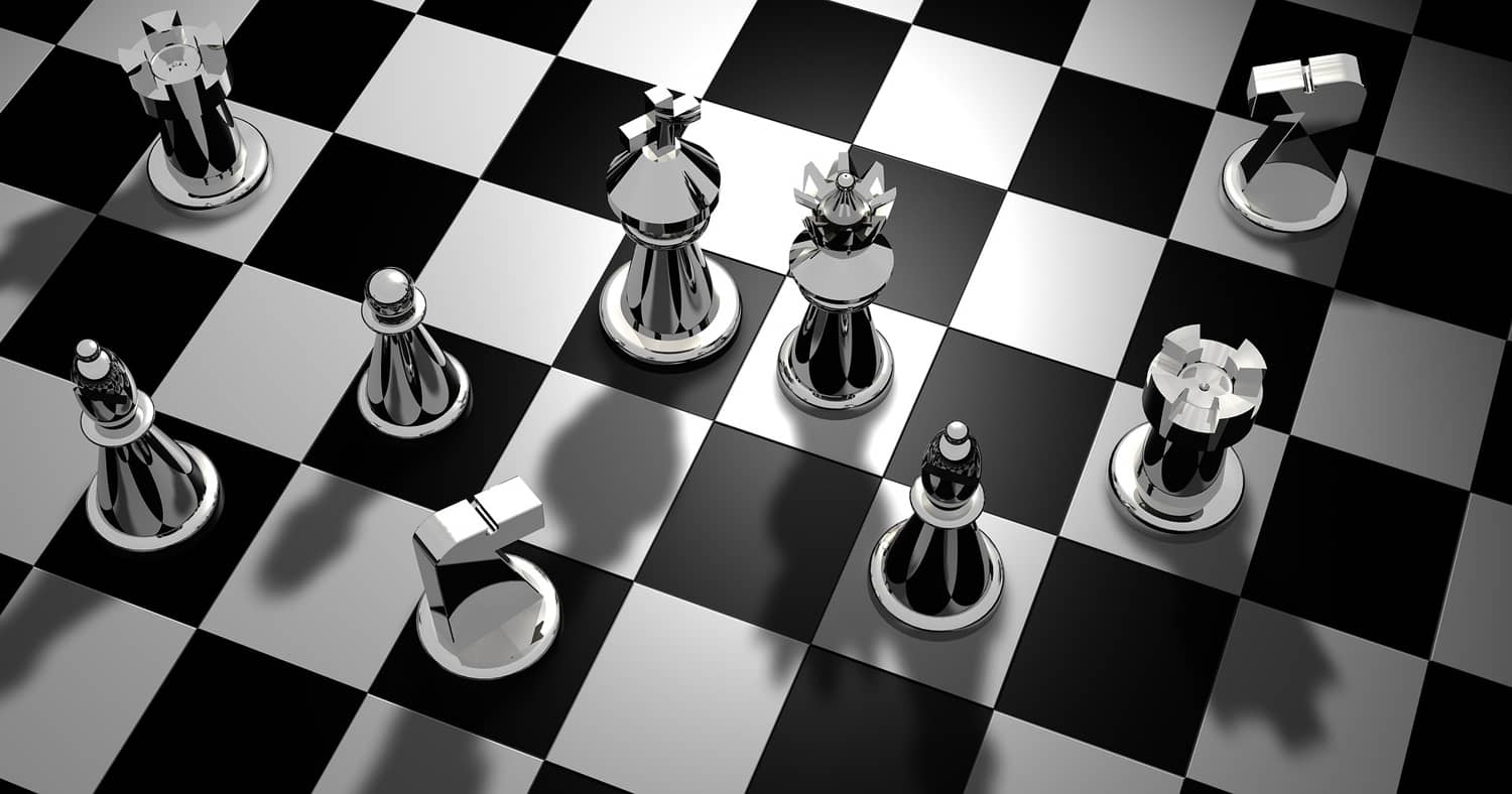 Un plateau de jeu d’échecs et ses pièces 'Crédit : PIRO4D)