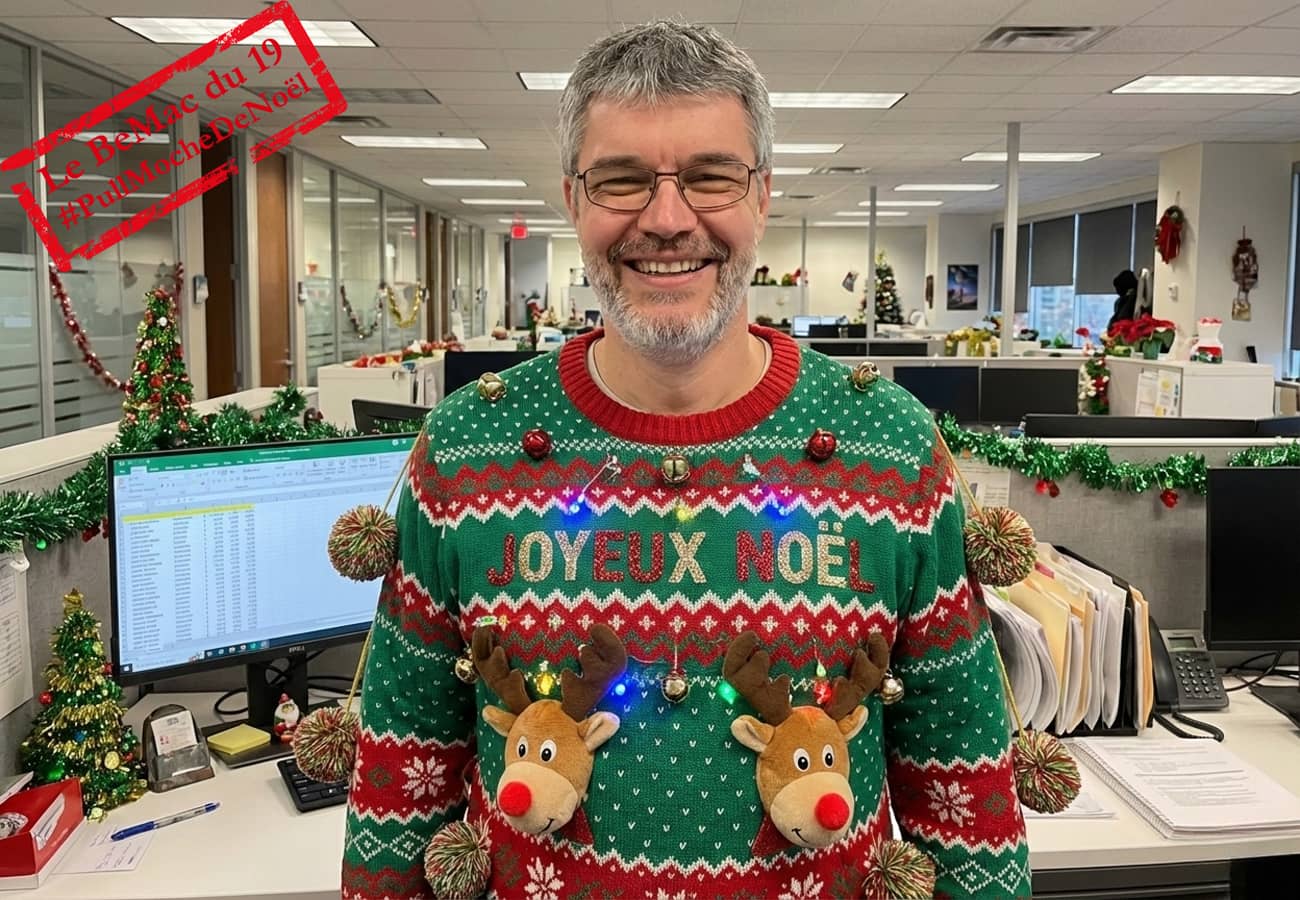 Des rennes sur un pull moche de Noël (Crédit : Alex.I / C.Thierry)