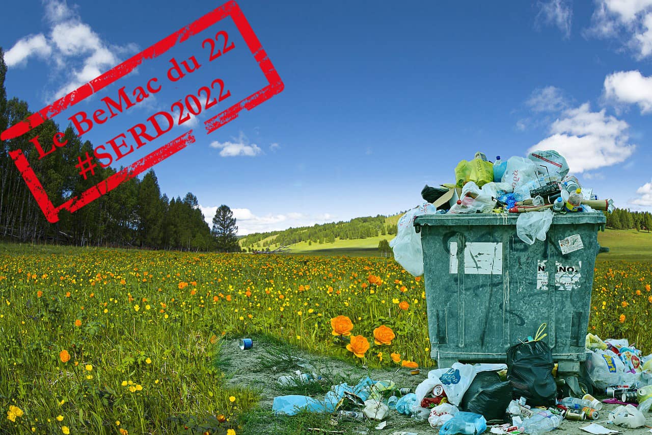 Semaine européenne de la réduction des déchets : poubelle qui déborde