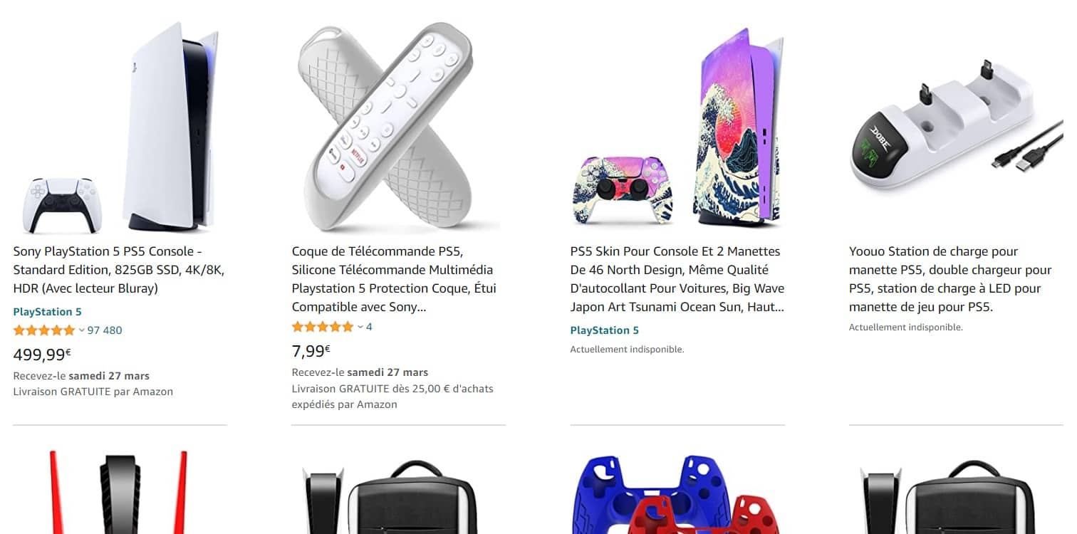 Vente console PlayStation 5 sur Amazon.fr