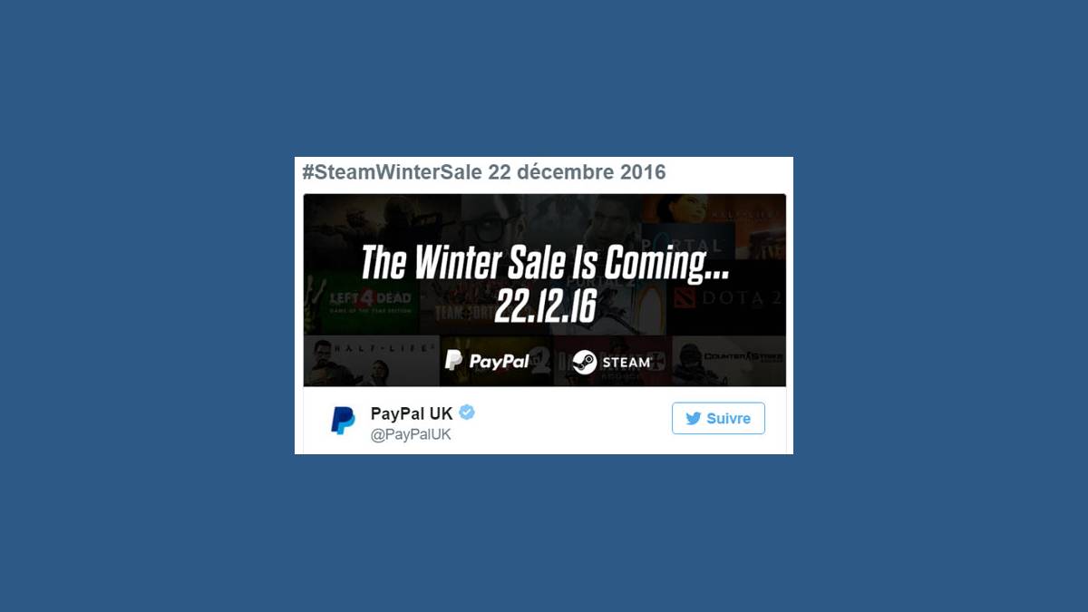 Le Steam Winter Sale Paypal/Steam