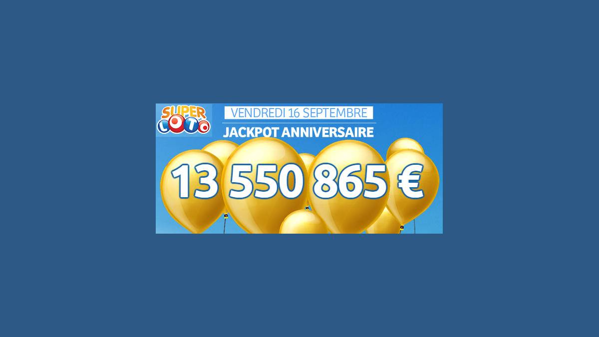 Super loto FDJ vendredi 16 septembre 2016