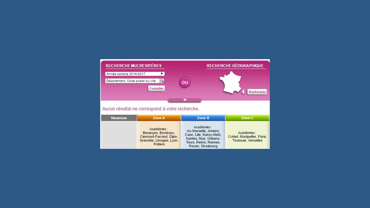 Calendrier des vacances scolaires 2016-2017