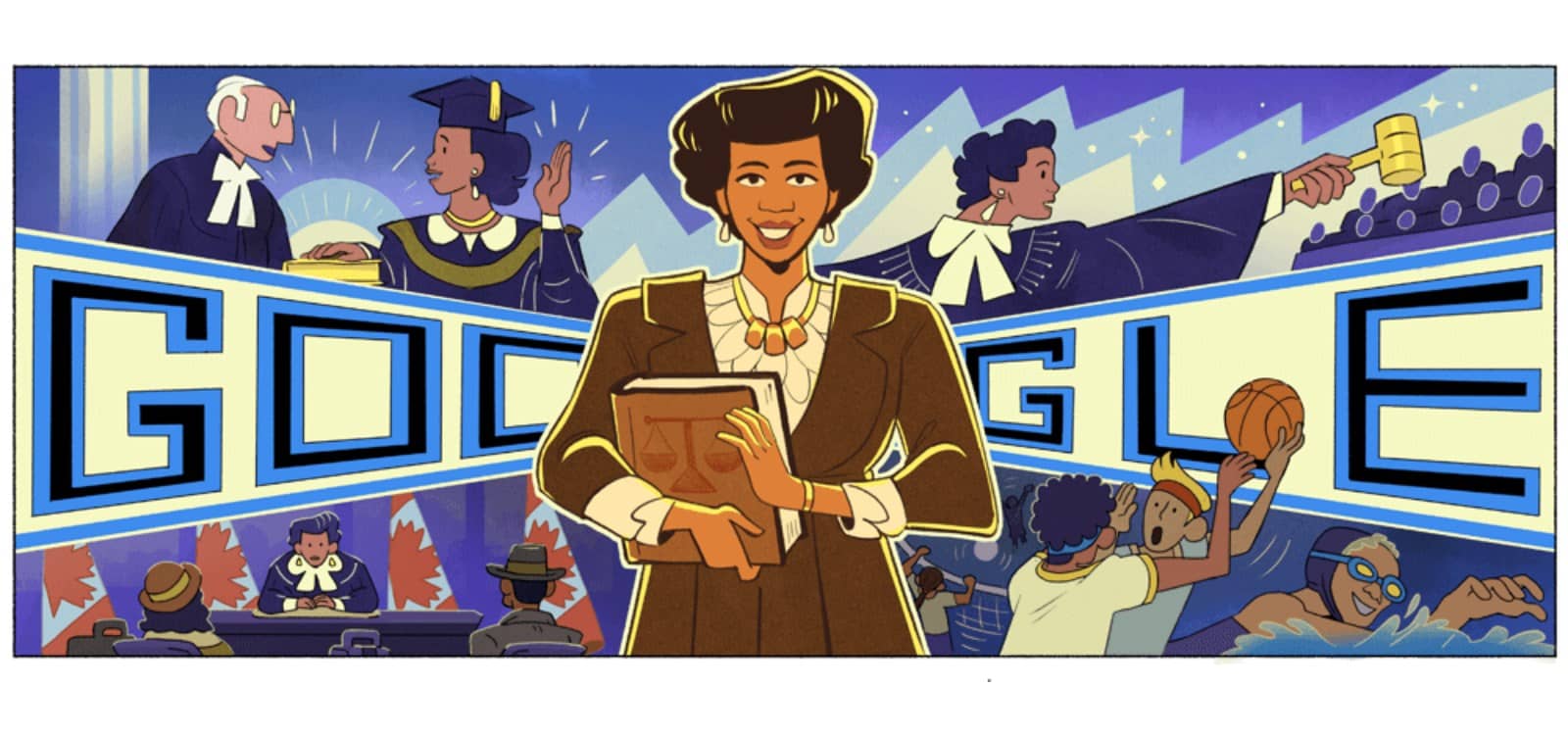 Doodle Google : 94e anniversaire de l’avocate canadienne Violet King Henry