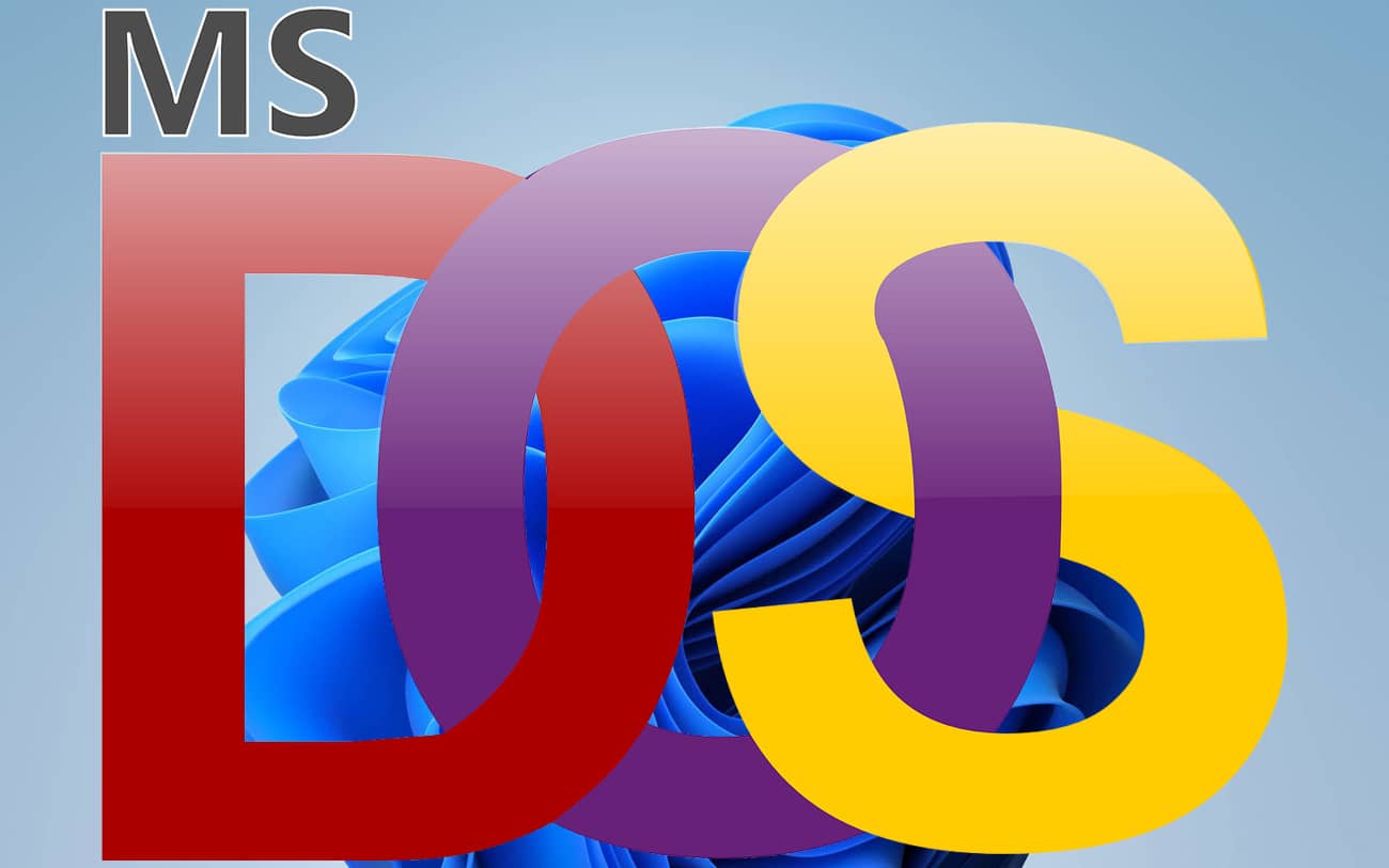 Le logo de MS-DOS avec l’arrière-plan de Windows 11 (Crédit : OpenIcons)