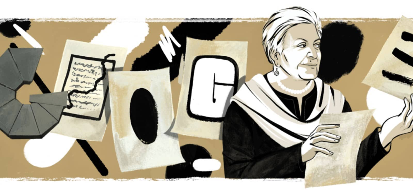  « Zarina Hashmi’s 86th Birthday » : Doodle 86e anniversaire de Zarina Hashmi sur Google