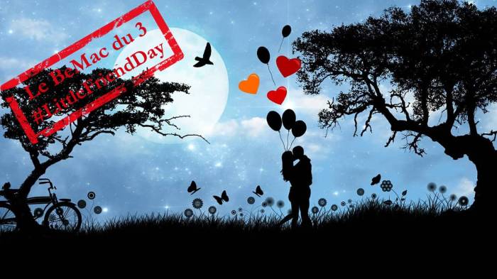 Silhouette d’amoureux pour la Journée Nationale du Petit Ami (Crédit : Bingodesigns)