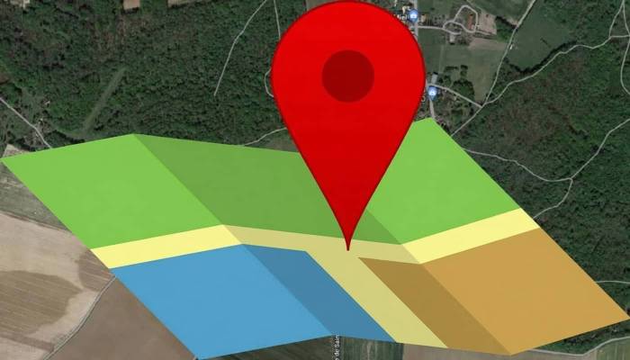 Carte Google Maps avec son épingle rouge (Crédit : logo et capture Google)