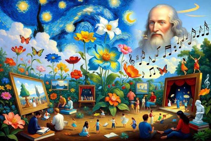 Un jardin d’expression avec Léonard de Vinci (Crédit : Alex.I)