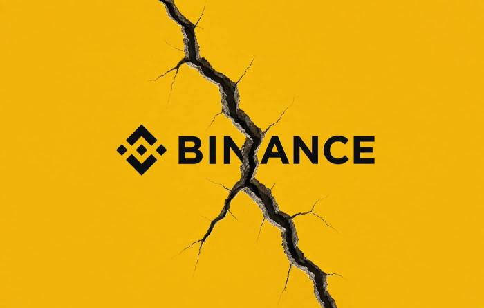 Le logo de Binance qui se fissure (Crédit : Alex.I)