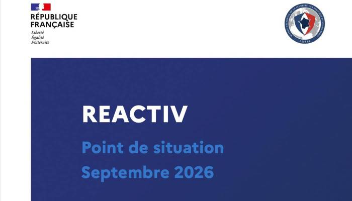 Premier bilan REACTIV point septembre 2026 (Crédit : capture PDF)