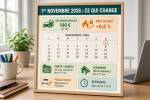 Tout ce qui change au 1er novembre sur un tableau de bureau (Crédit : Alex.I)