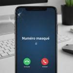 Appel masqué sur un écran de mobile (Crédit : Alex.I)