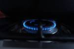 Un brûleur de gaz sur une gazinière (Crédit : Marionthb)