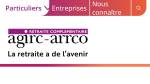 Page d’accueil du site web de l’Agirc-Arrco