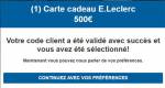 Arnaque mail Leclerc Carte cadeau 500 €