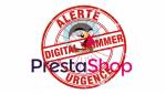 Alerte digital skimmer sur le logo Prestashop (Crédit : Alex.I)