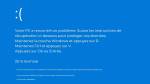 Écran bleu de la mort avec le faux message Booking.com en français (BSOD)