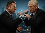 Elon Musk VS Peter Navarro (Crédit : Alex.I Grok)