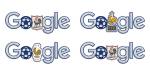 Les blasons de l’équipe de France au fil des ans (Crédit : capture Google Doodle)