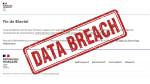 Page fin de Bloctel et tampon Data Breach (Crédit : capture site web)