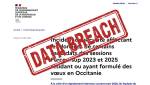 Communiqué fuite Parcoursup et tampon Data Breach (Crédit : capture .gouv.fr)