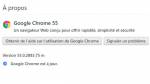Téléchargement de Google Chrome 55
