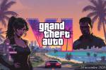 Logo de GTA 6 avec Jason et Lucia dans Vice City (Crédit : Alex.I)