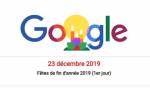 Doodle Joyeuses Fêtes 2019 de Google