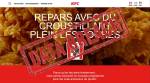 Page Colonel Club KFC et tampon Data Breach (Crédit : capture KFC)