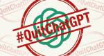 Logo ChatGPT et hashtag #QuitChatGPT (Crédit : OpenAI)