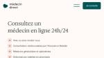 Page d’accueil de Médecin Direct (Crédit : capture Médecin Direct)