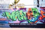 Graffiti Nelson Mandela 1918 - 2013 (Crédit : Oldeani0)