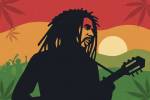 La silhouette de Bob Marley pour ce jour du Reggae (Crédit : Alex.I)