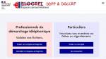 Ancienne page d’accueil de Bloctel raturée DDPP DGCCRF (Crédit : capture Bloctel)