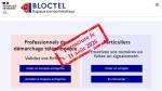Page d’accueil du service Bloctel du gouvernement et tampon de fermeture (Crédit : capture bloctel.gouv.fr)