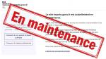 Page des impôts en maintenance (Crédit : capture site web)