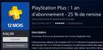 Sony PlayStation Plus 12 mois 44,99 €