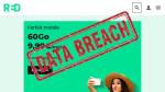 Page Red by SFR et tampon Data Breach (Crédit : capture site Red SFR)